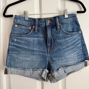 Madewell high rise denim shorts